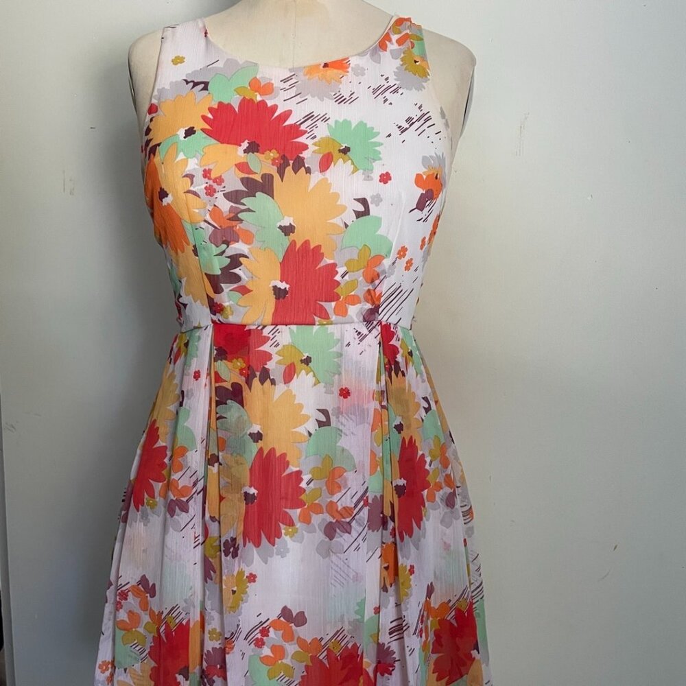 Multicolor Floral Sleeveless Dress